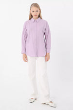 AllDay 51029 Button Down Tunic Lilac