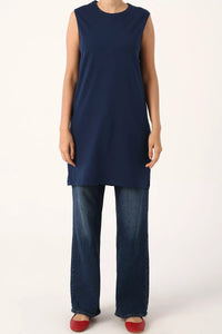 All 16003-0 Inner Sleeveles Tunic Dark Blue