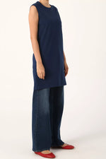 All 16003-0 Inner Sleeveles Tunic Dark Blue