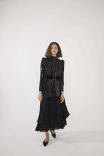 Q&P Sequin Detailed Dress Black