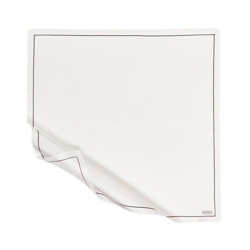 İpekevi 01115 Pearl White Frame Silk Twill Scarf