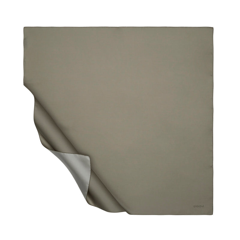 Ipekevi 01116 Pelican Green Plain Silk Twill Scarf