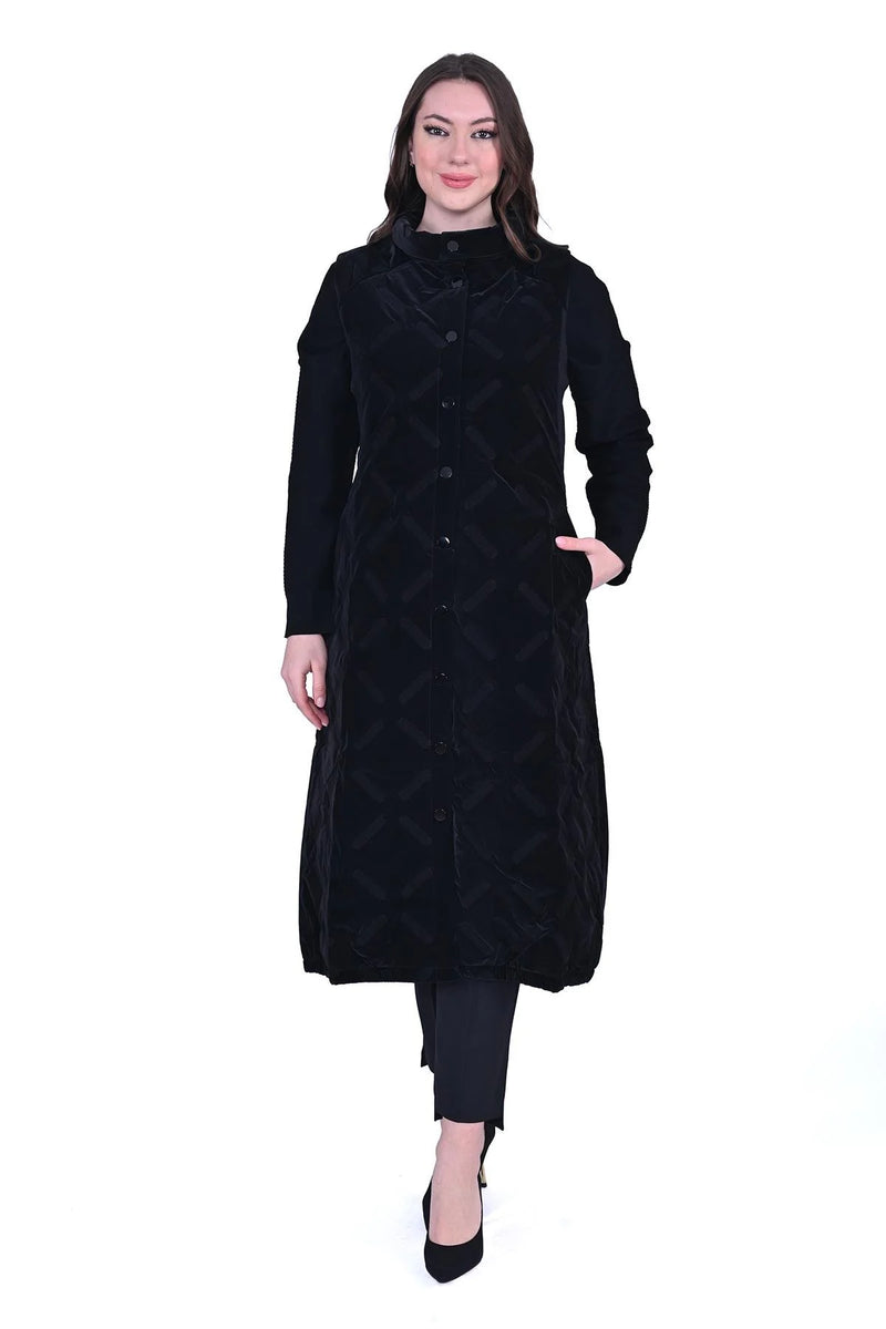 INVEE Quilted Vest Black