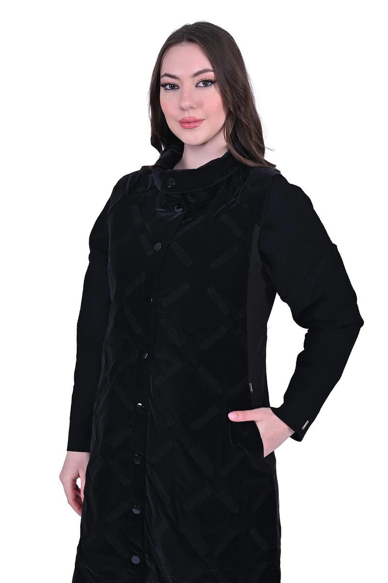 INVEE Quilted Vest Black