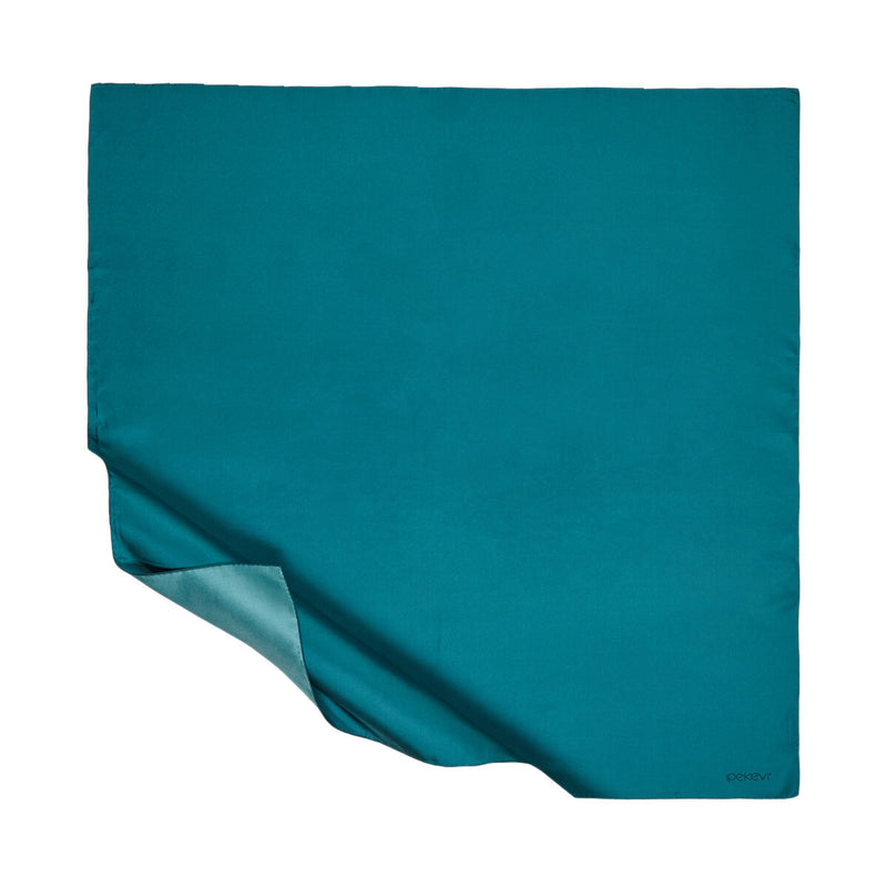 Ipekevi 01116 Petrol Green Plain Silk Twill Scarf