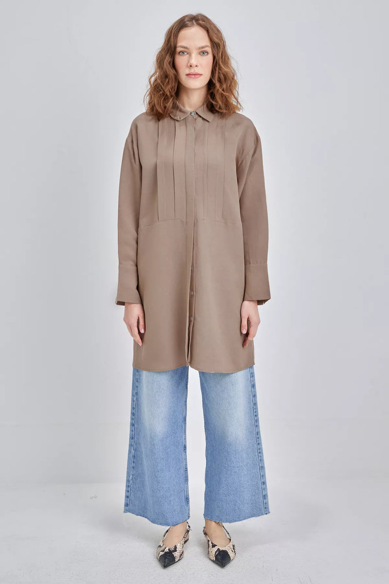 All Pleated Tunic Mink