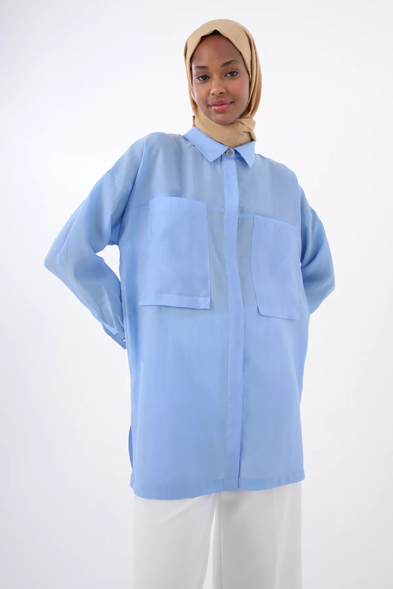 Allday 51075 Packet Dtld Tunic Blue