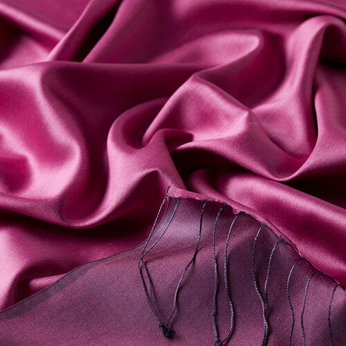 Ipekevi 927 Rose Pink Reversible Silk Shawl