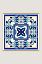 MAISA Sara Twill Silk Scarf Blue