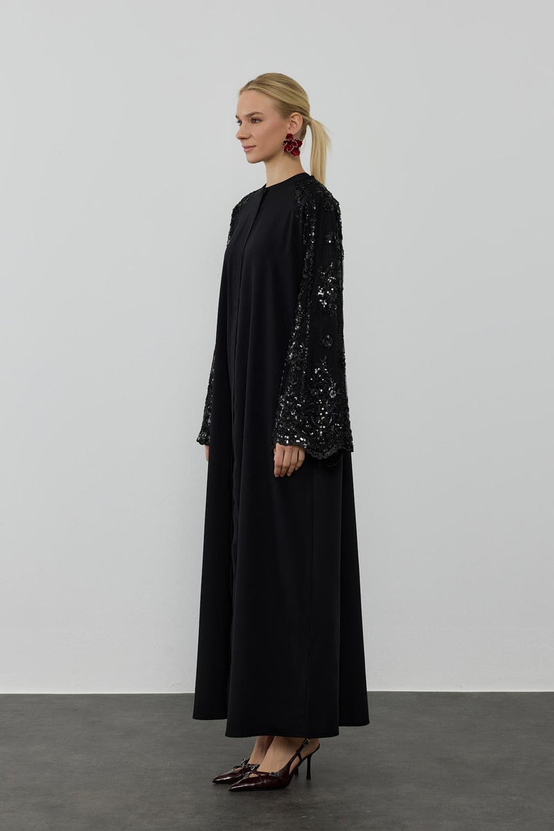 HLY Shine Abaya Black