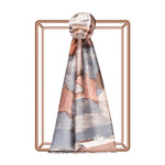 Ipekevi Mink Brush Stroke Print Silk Shawl