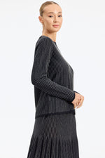 TG Shiny Line Rayon Skirt Set Black