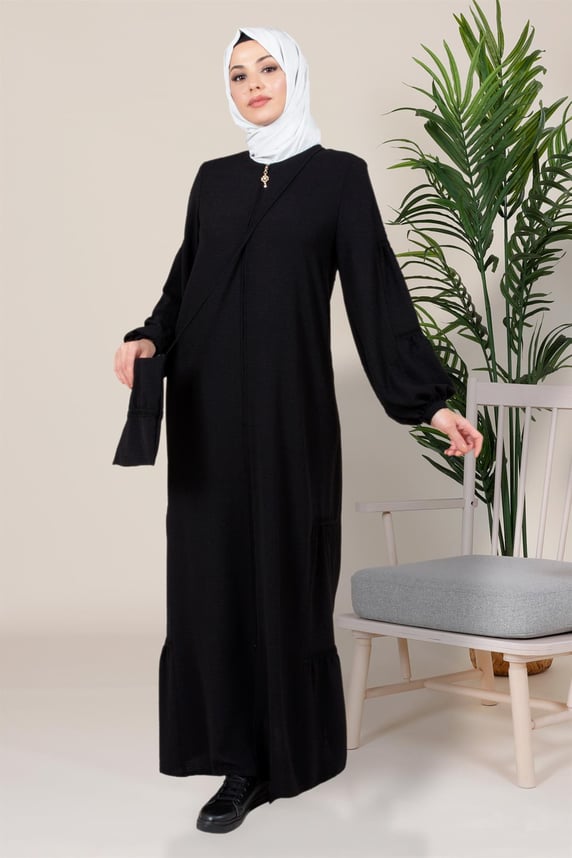 BYZ Sinem Abaya Black