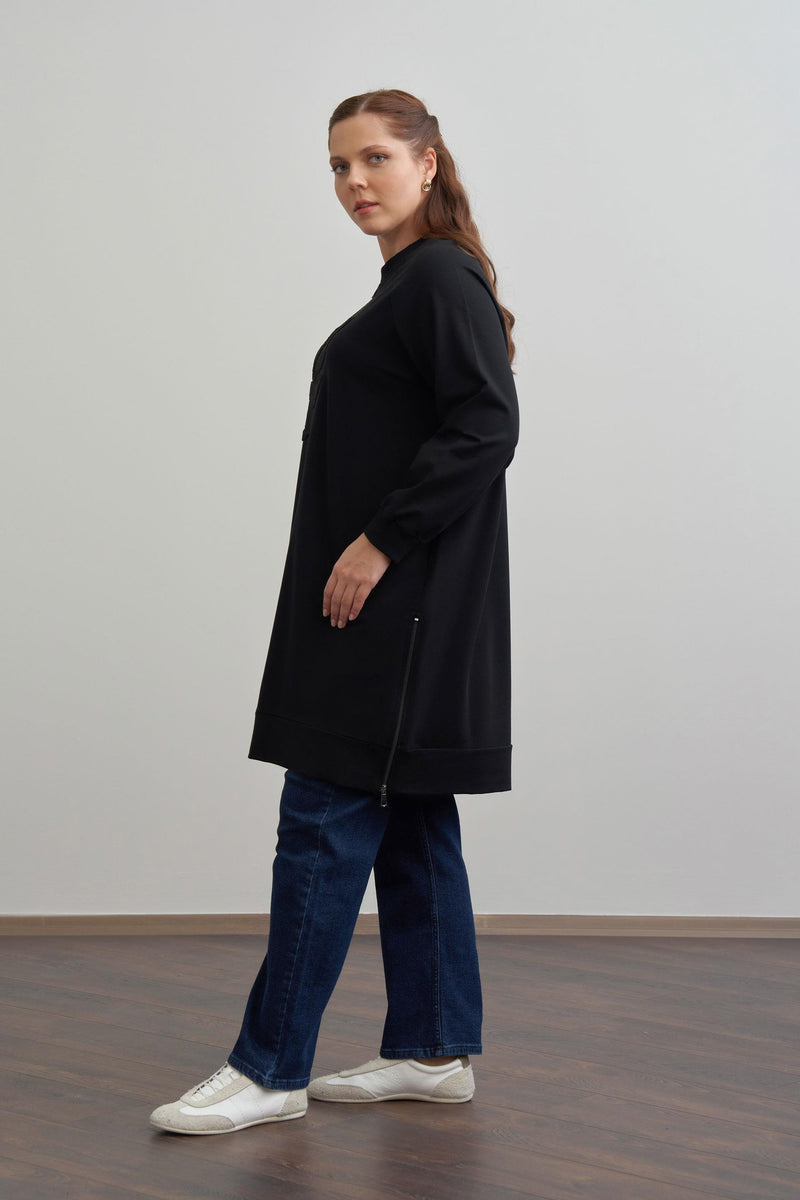 All Plus Size Cisen Tunic Black