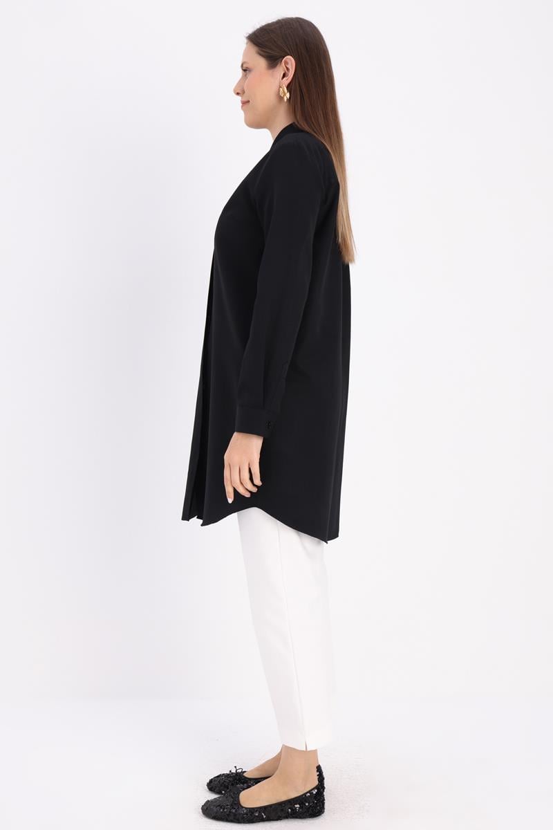 All Cotton Basic Tunic Black