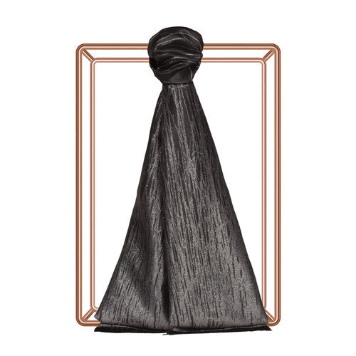 Ipekevi 06378 Black Silver Lurex Silk Shawl