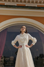 J&S Meyra Dress Ecru