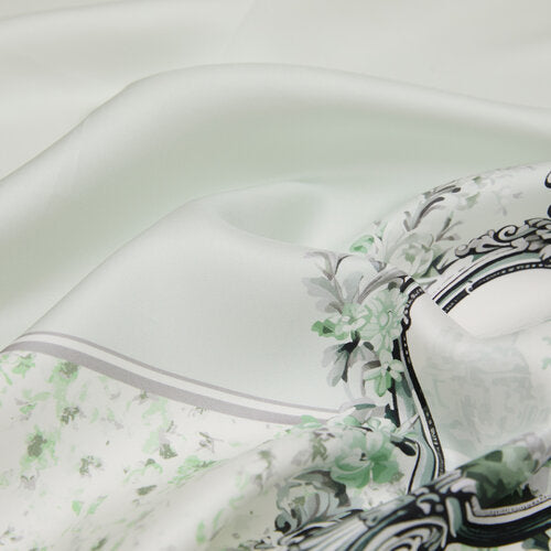 Ipekevi 01311 Water Green Kensigton Palace Twill Silk Scarf