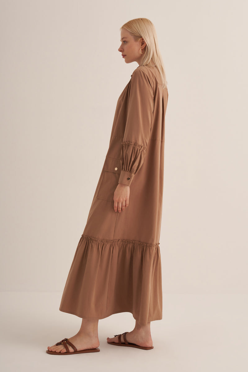 CLND Silk Poplin Dress Taba