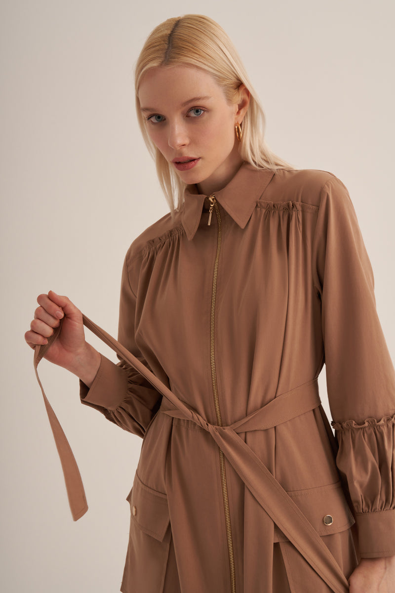 CLND Silk Poplin Dress Taba