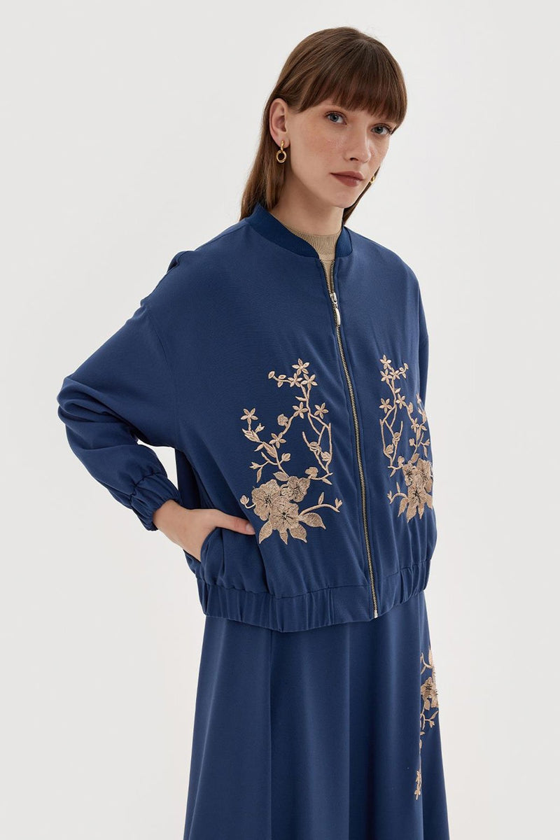 K&B Embroidery Skirt Set Night Blue