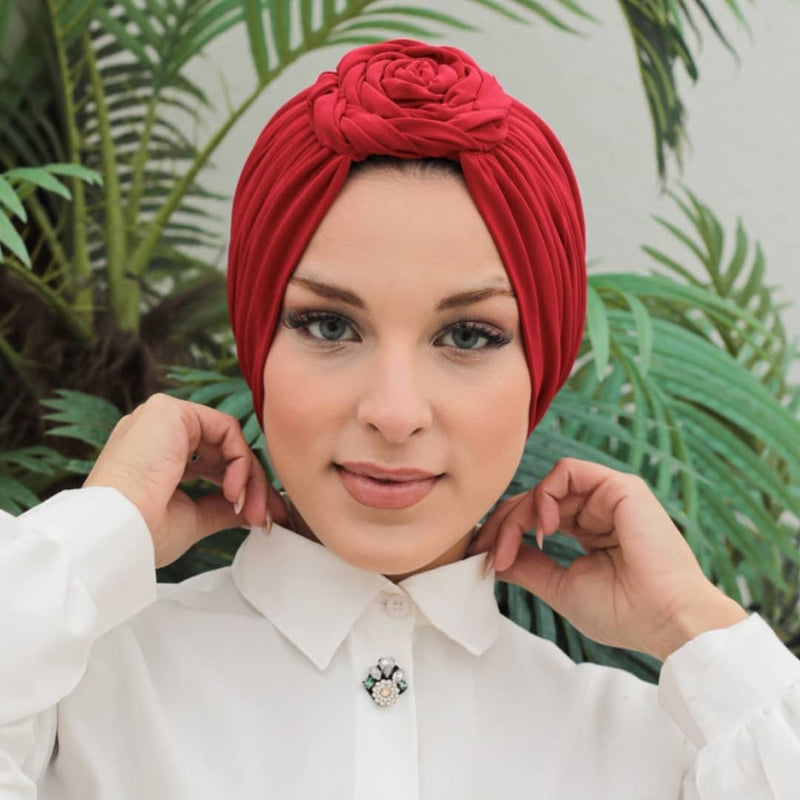 QF 1816 Handmade Turban Red