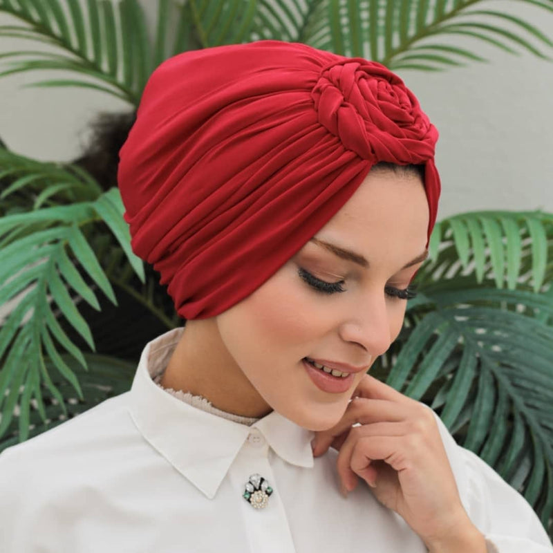 QF 1816 Handmade Turban Red