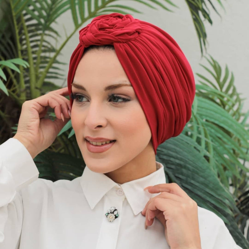 QF 1816 Handmade Turban Red