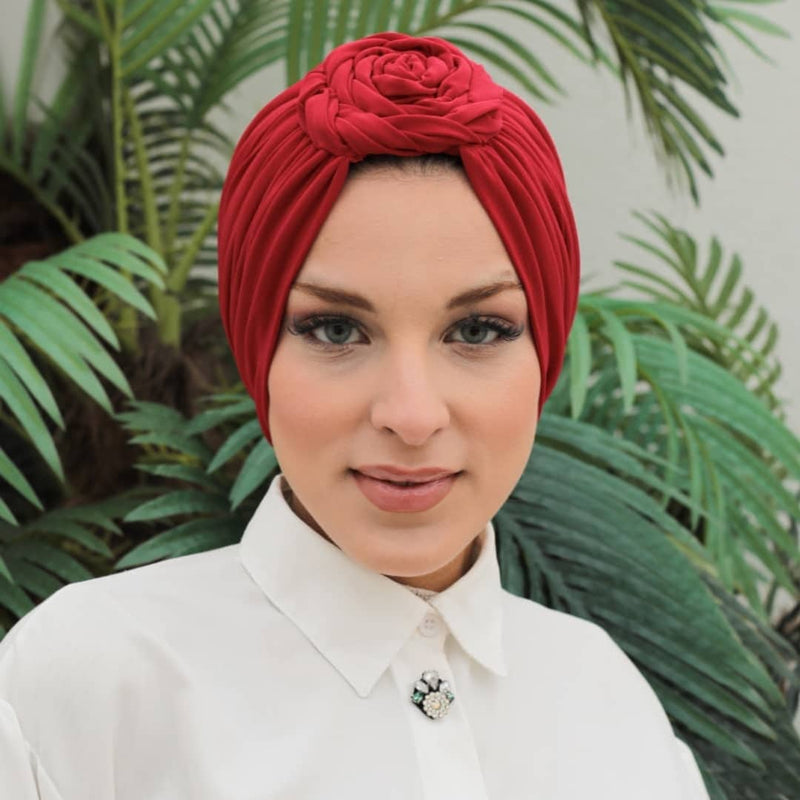 QF 1816 Handmade Turban Red