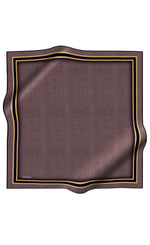 Vissona 10476 Printed Silk Scarf Brown&Black