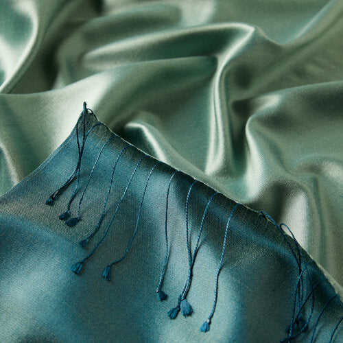 Ipekevi 927 Light Blue Reversible Silk Scarf