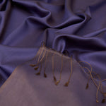 Ipekevi 927 Dark Violet Reversible Silk Shawl