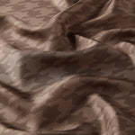 Ipekevi 01180 Mink Houndstooth Silk Twill Scarf