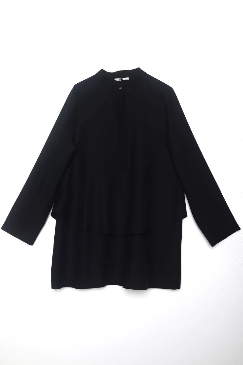 All Layer Detailed Shirt Black