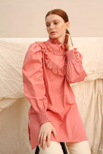 Allday 50119 Lace Detailed Tunic Rose