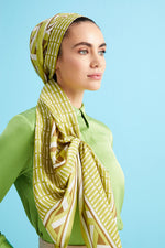 Imannoor Clover Flosh Viscose Shawl Yellow