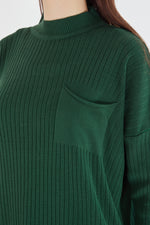 AFL Alya Knitted 2 Piece Set Dark Green