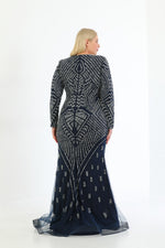 N&C Beverly Gown Navy Blue