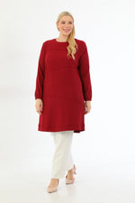 N&C Crimped Nervur Tunic Red