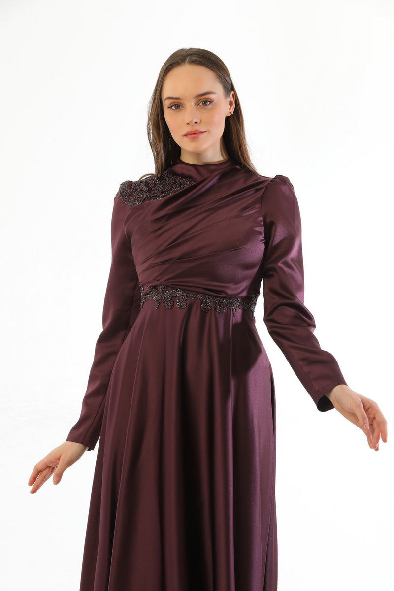 F&S Pamira Gown Burgundy