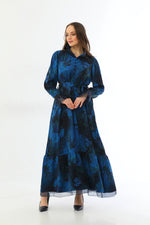 MissWhence Silk Dress Sax Blue