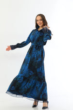 MissWhence Silk Dress Sax Blue