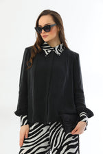 ZMS Zebra Silk Shirt Black