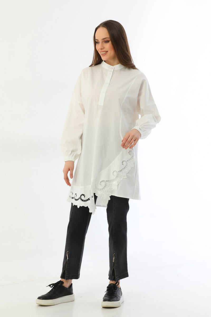 Invee Lace Shirt White