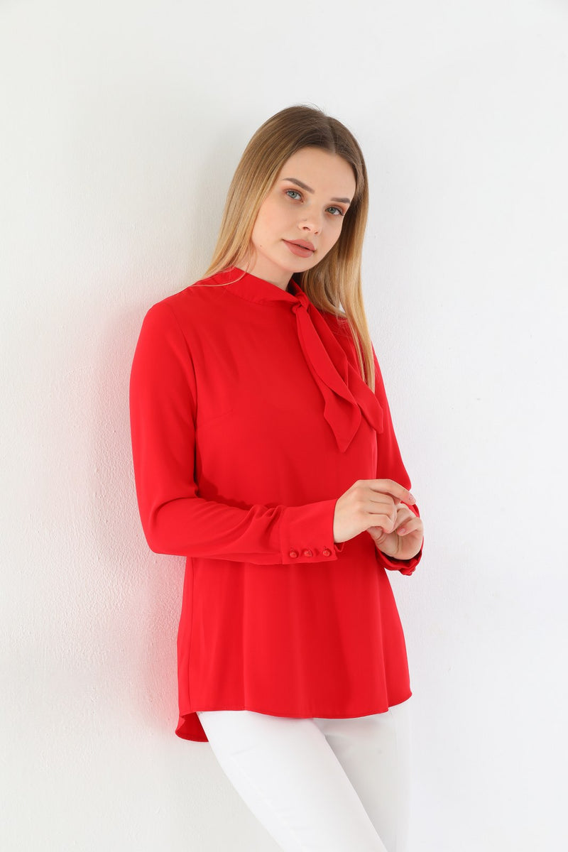 N&C Evelyn Blouse Red