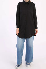 All Middle Long Tunic Black