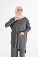 AFL Arya Knitted 2 Piece Set Dark Gray