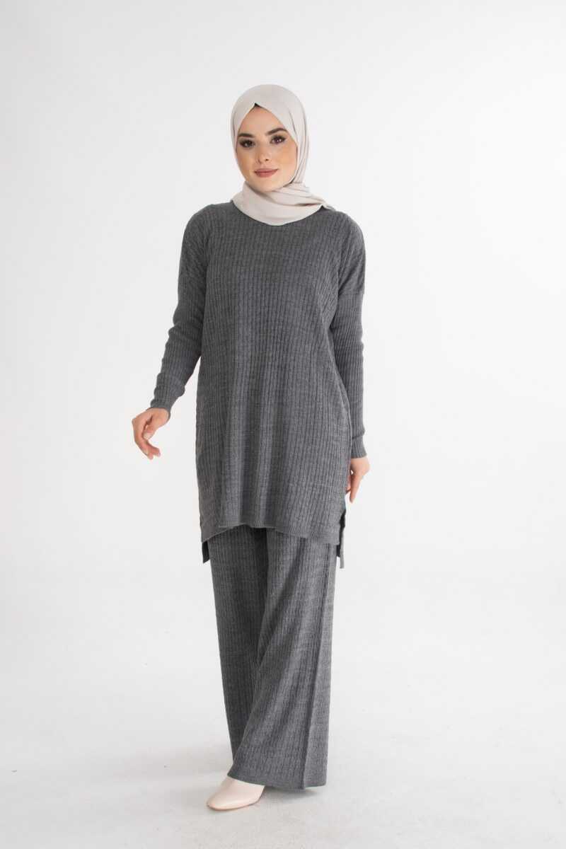 AFL Arya Knitted 2 Piece Set Dark Gray