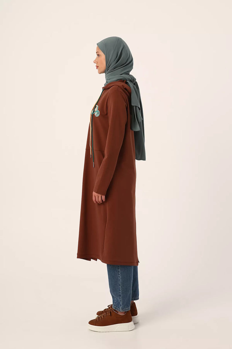 Allday 93089 Hoodied Cape Brown