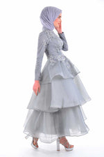 BLY 05926 Gown Gray